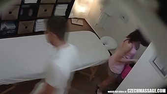 Intense Lovemaking On A Massage Table With European Couple