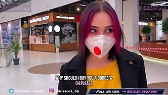 Russian Teen Gives A Risky Blowjob In A Public Fitting Room For A Big Mac, Then Gets Picked Up By A Public Agent And Fucked In The Mall