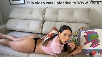 A Young Brunette Transitions From Sucking A Lollipop To Riding A Real Penis In This Video From Www.Karolla.Com.Br, Tagged With Brunette, Teen (18+), Brown, Penis, Ride