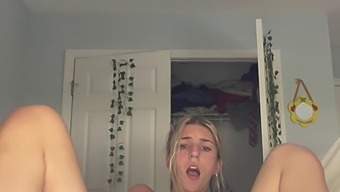 Young Woman Reaches Orgasm Through Self-Pleasure At Home